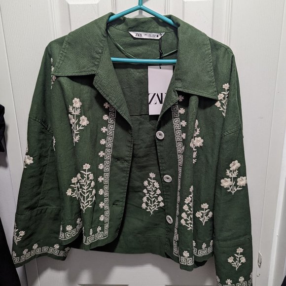 Zara Jackets & Blazers - NWT Zara Embroidered Jacket
